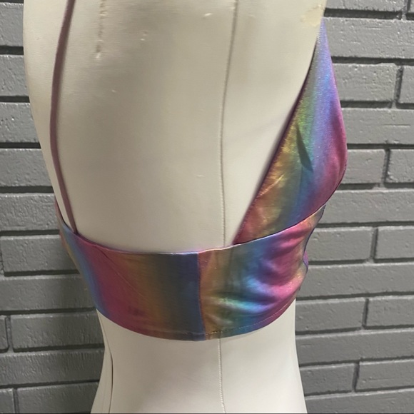 Holographic Bralette Crop Top - Picture 6 of 16